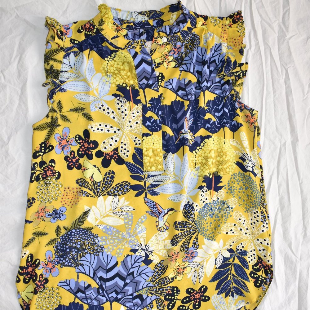 Loft Patterned Sleeveless Blouse